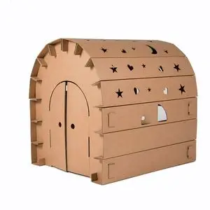 diy儿童手工模型制作材料孩涂鸦硬纸箱diy玩具纸壳屋纸板房子创意