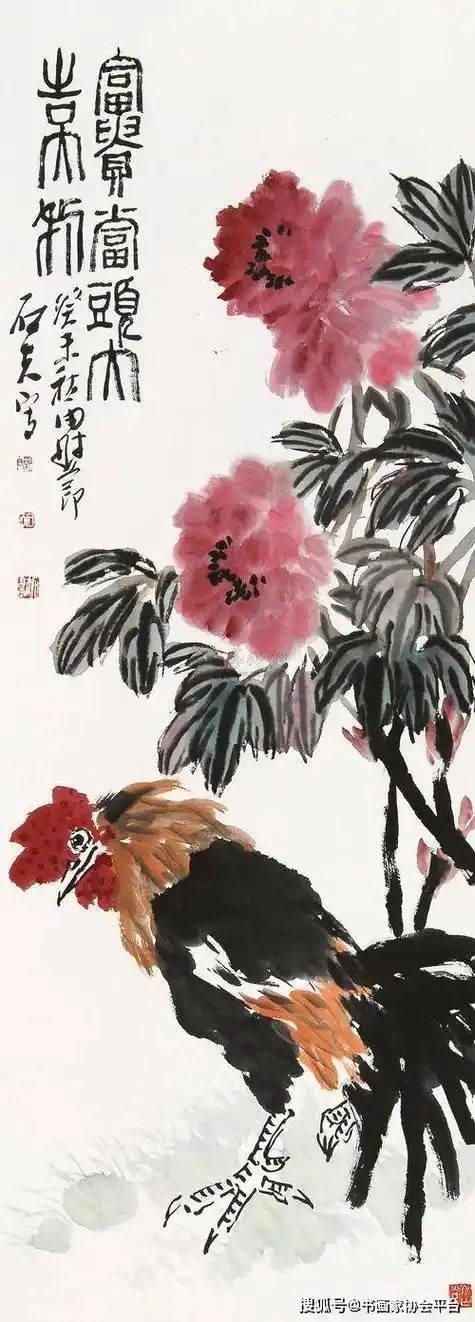 当代艺术家郭石夫百幅经典大写意花鸟画欣赏