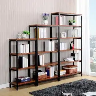 书柜 特价新款钢木落地组合书架层架储置物架货架展示架书柜隔板 定制