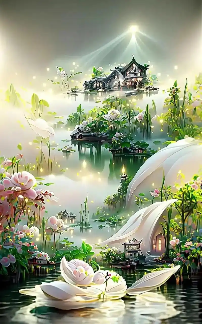 可爱壁纸 #人间仙境美如画 #欣赏美图美景 - 抖音