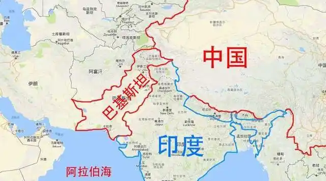 图|中国,巴基斯坦,印度国界线