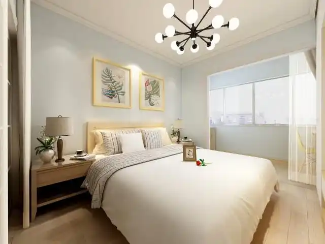 小清新北欧小户型之卧室整体装修效果图