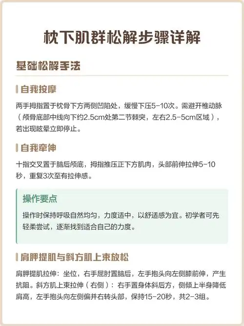 枕下肌群松解步骤详解