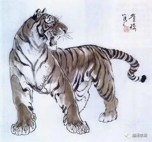 书画联盟丨写意虎的画法讲解示范|水墨|水墨画|勾勒|墨色|浓淡_网易