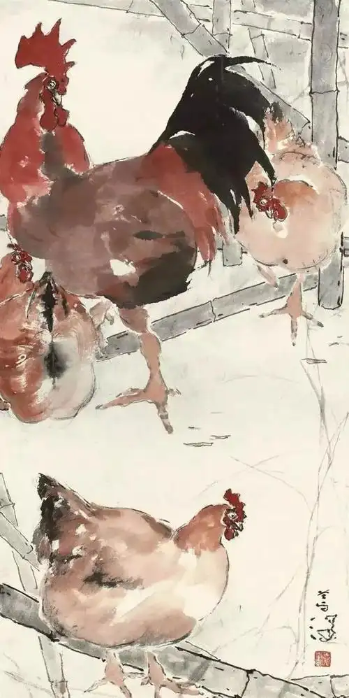 杨善深作品欣赏2004年5月15日,岭南画派大师杨善深在香港半山宝珊道寓