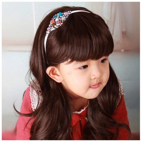 儿童假发 女孩假发 小孩女宝宝假发女童假发公主婴儿假发帽 蘑菇头