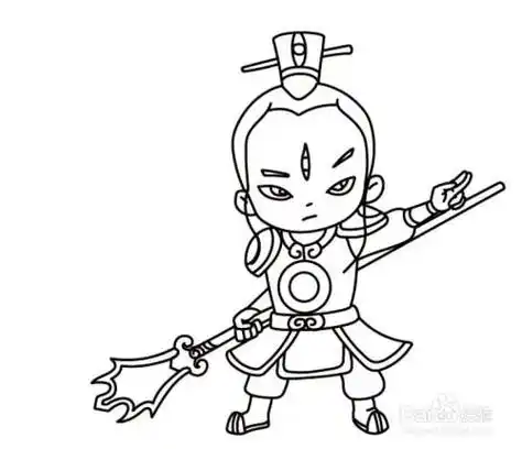 二郎神面具制作简笔画