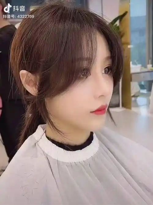 韩式修容发型设计修颜八字刘海减龄发型谁剪谁好看