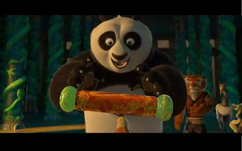 【功夫熊猫粤语版】阿宝拿到了传说中的神龙秘籍