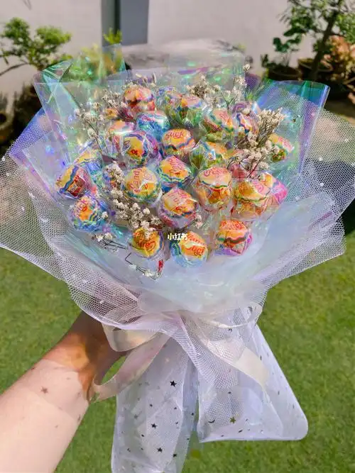 给小孩的一束棒棒糖棒棒糖花束