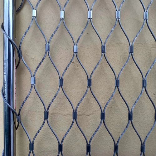 成都交叉编织绳网不锈钢钢丝绳编织网成都钢丝绳卡扣网