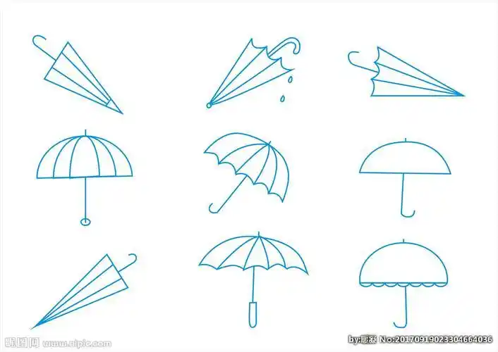 日本花伞简笔画