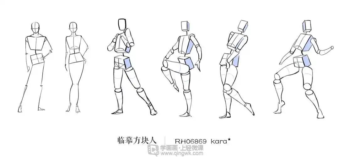 作业:怎么学ps电脑数位板绘画之人体体块的画法与训练技巧 - 空