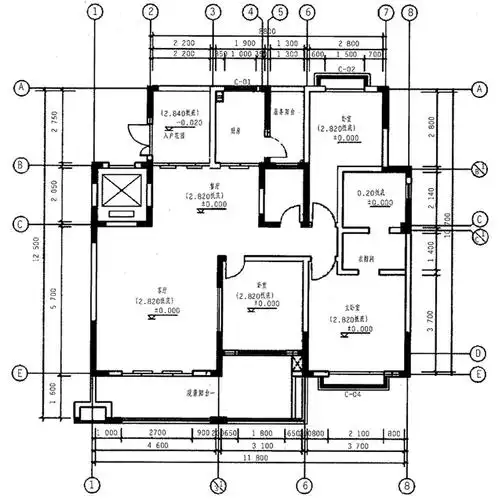 室内设计图的地面平面图