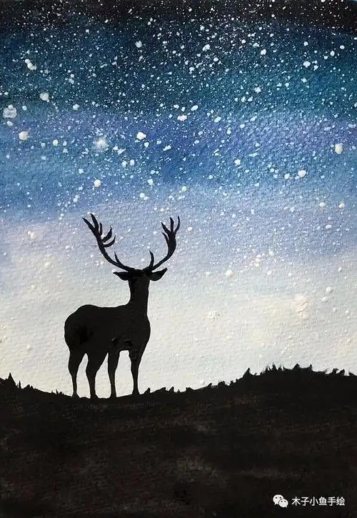 步骤|画星空与鹿