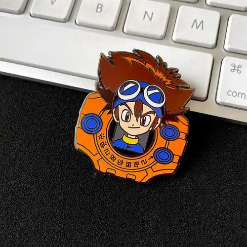 magoo数码宝贝胸针勇气徽章学生书包二次元周边金属胸针