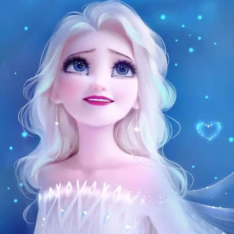 艾莎公主,手绘漫画 冰雪女王