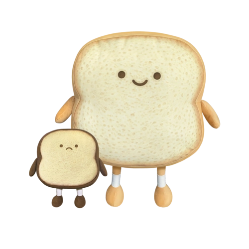 猫范 吐司切片面包抱枕靠垫公仔毛绒玩具动漫周边滑稽搞怪表情包