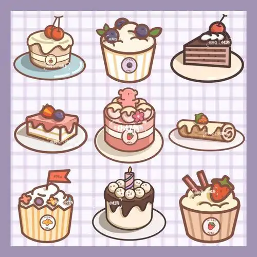 91草莓味甜品简笔画简单的手帐美食素材手帐简笔画素材甜品91草莓味