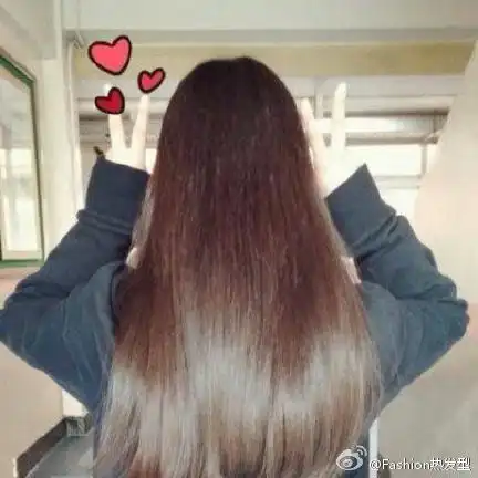 长直发后背图片大全中长直发发型设计