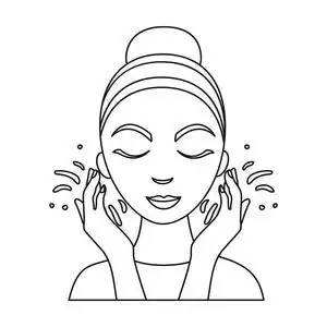 洗面部图片-洗面部素材-洗面部插画-摄图新视界