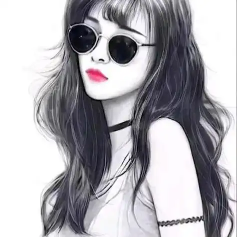 qq头像女生女汉子霸气帅气侧脸女神头像女生黑白霸气