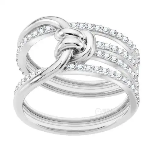 高清图|施华洛世奇lifelong wide 戒指, 白色, 镀白金色戒指图片1|腕