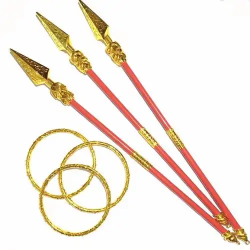 哪吒之魔童降世同款哪吒火尖枪男孩 自动伸缩红缨枪演出道具 自动伸缩