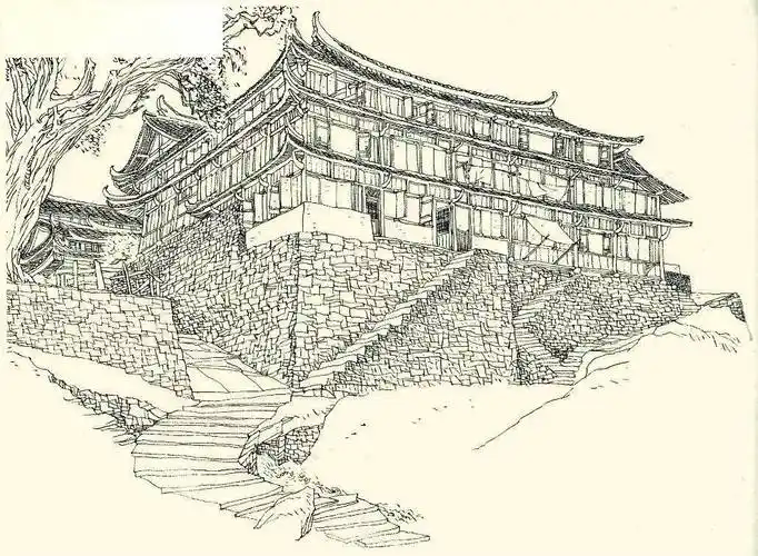 民居线条之美~民居建筑_中国_白描_mm