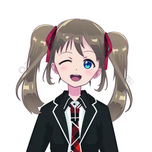 动漫漫画头像女学生动漫女学生日本古典风格的卡通人物漫画头像