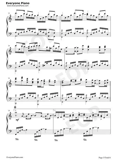 春泥-庾澄庆五线谱预览3