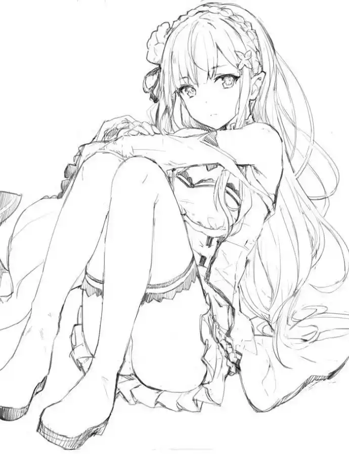 铅笔动漫人物插画作品欣赏,铅笔手绘漫画人物插画