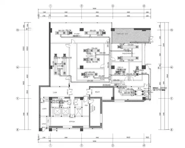关键词:        空调通风平面图空调