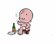喝酒抽烟_抽烟_喝酒表情