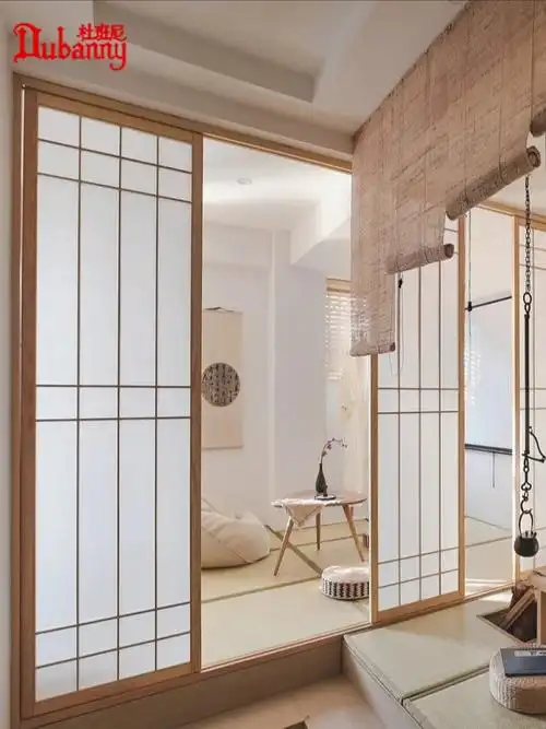 日式推拉门榻榻米隔断门玻璃吊轨移门实木平移门客厅无轨格子门窗