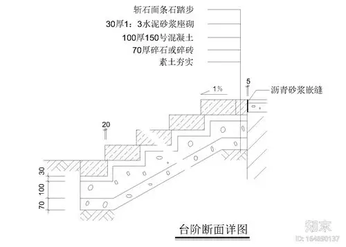6套台阶踏步节点详图cad施工图下载