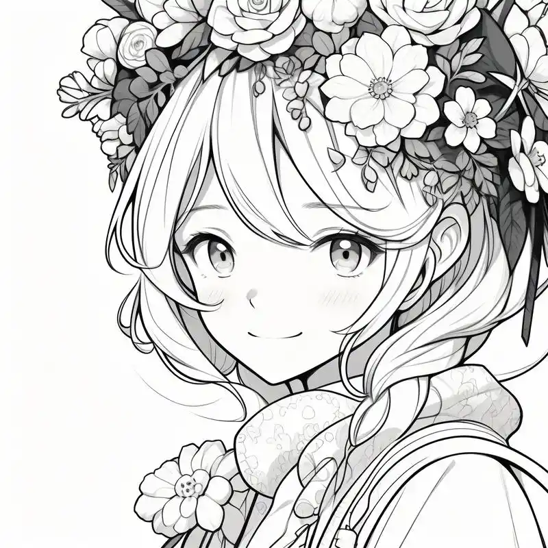 96动漫风黑白可爱头像94