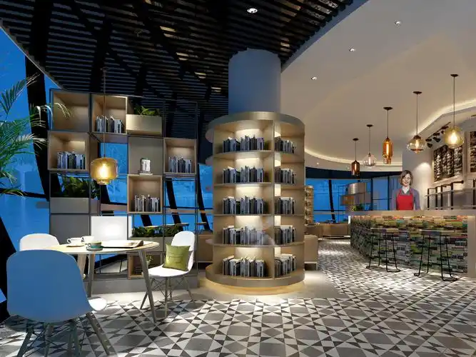 案例 咖啡/ 茶饮 项目名称:书吧,咖啡吧 设计总监:刘晓贵 设计团队:鼎