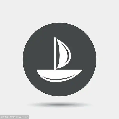 帆船图标船的标志