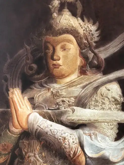 水彩《韦陀菩萨》