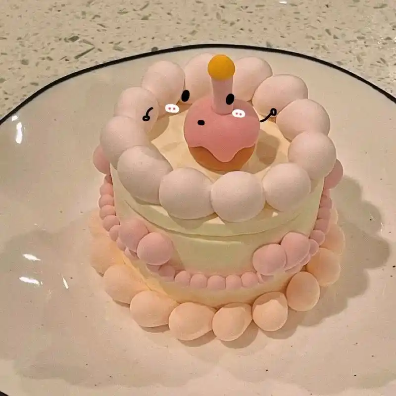 如果闺蜜生日收到自己亲手做的粘土蛋糕一点很幸福 #手工diy - 抖音