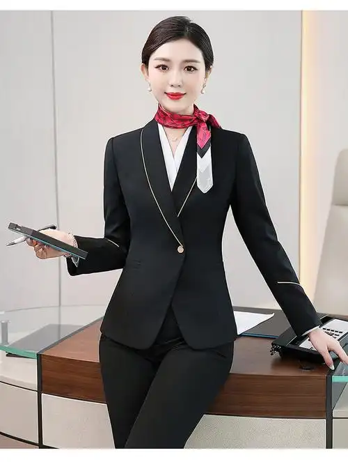 复邦南航空姐服装女职业套装春季工装长袖酒店高铁售楼部销售美容院