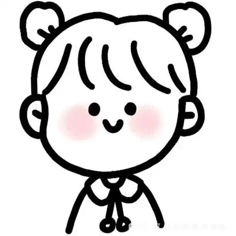 卡通小女孩头像可爱萌简笔画