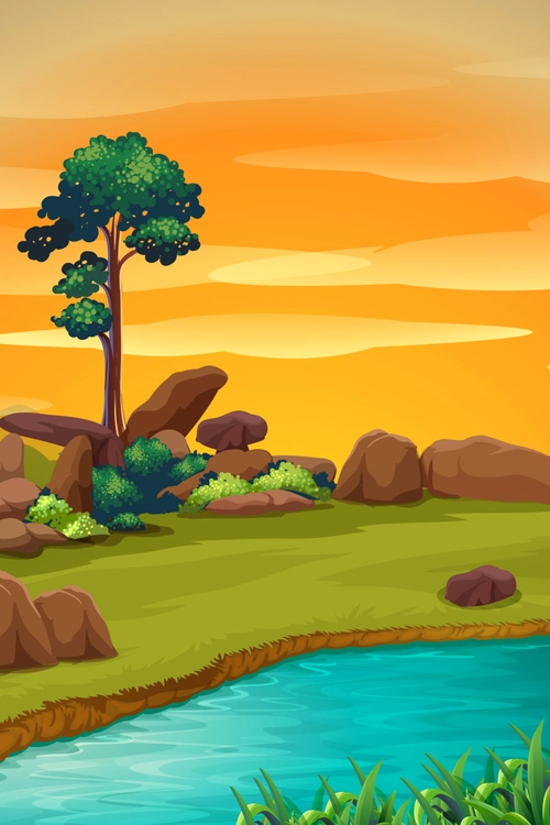 卡通简约环保公益森林背景图