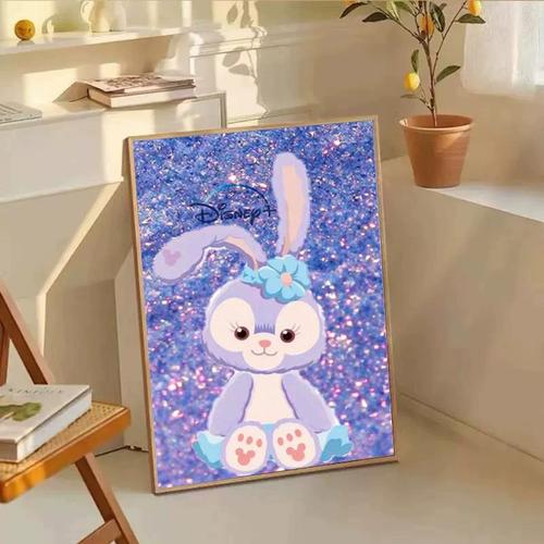 星黛露钻石画新款diy砖石绣带框儿童卡通兔子贴学生手工礼物2024
