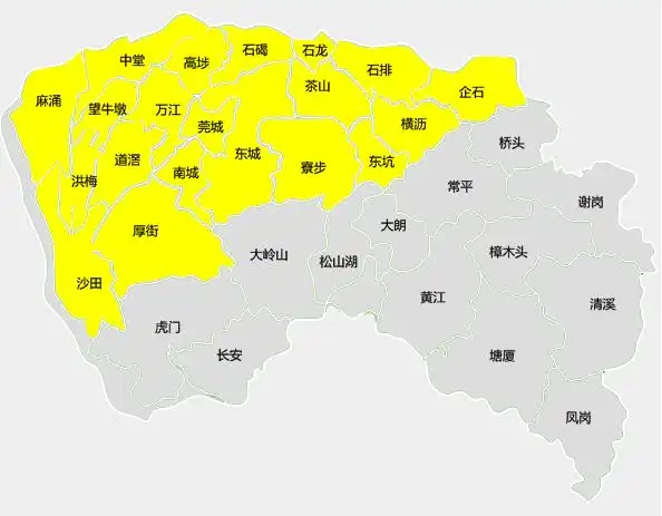 暴雨云团已漂至东莞上方 城区每小时降雨量超40毫米