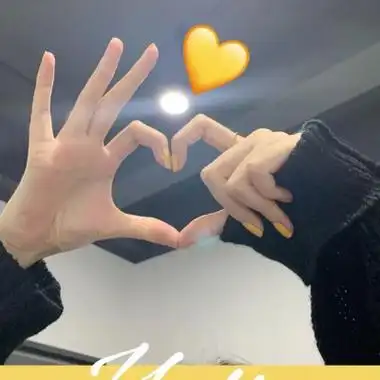 女生比心手势头像 2021快手最火手势头像