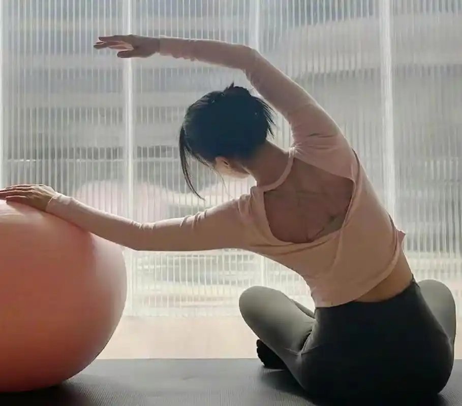 网友:袁姗姗健身照,身材太好了,好身材都是练出来的.