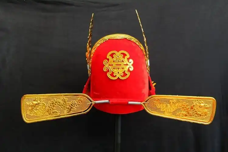 珑幻新品古装新郎官帽子状元服装状元帽新郎帽中式婚礼博饼状元帽探花