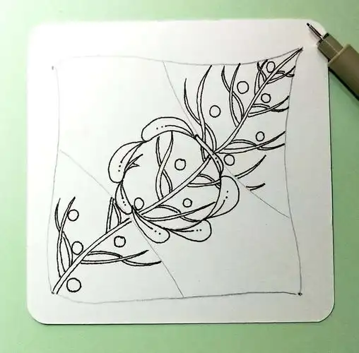 禅绕画图样叶子私语零基础绘画